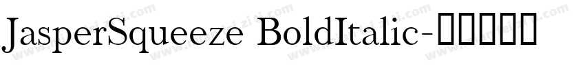 JasperSqueeze BoldItalic字体转换